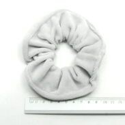 GUMKA DO WŁOSÓW SCRUNCHIE WELUR-POPIEL JASNY-PRODUKT POLSKI 0103-PJ - 2