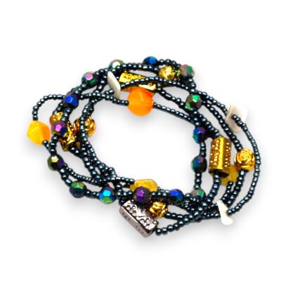 BRANSOLETKI Z KORALIKAMI NA GUMCE – WIELOKOLOROWE                                (BRGU-6)