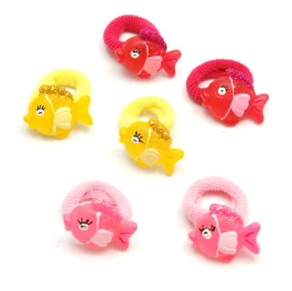 GUMKI DO WŁOSÓW DZIECIĘCE " RYBKI" (6 SZTUK) 0317-126