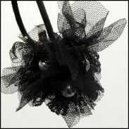 BROSZKA / PELIKAN / GUMKA DO WŁOSÓW CZARNA Z PEREŁKAMI 0615-87 - 4