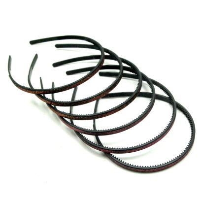 OPASKI DO WŁOSÓW BROKATOWE ODCIENIE BORDO I BRĄZU (6 SZTUK) 0294-91