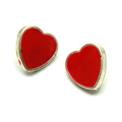 KOLCZYKI SERCA CZERWONE (0665-133 SAM)