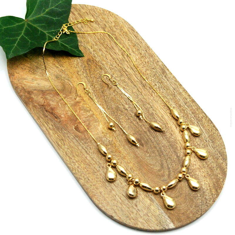 KOMPLET BIZUTERII NASZYJNIK + KOLCZYKI                                       (KPL SAHG)