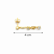 KOMPLET WIECZOROWY NASZYJNIK+ KOLCZYKI MOTYW LITERY „S” Z CYRKONIĄ ZŁOTY 0730-03 - 4