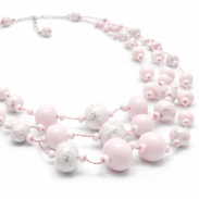 NASZYJNIK / WISIOREK Z RÓŻOWYMI KORALIKAMI (N-0602/5/3R C-2 SAM B) - 3