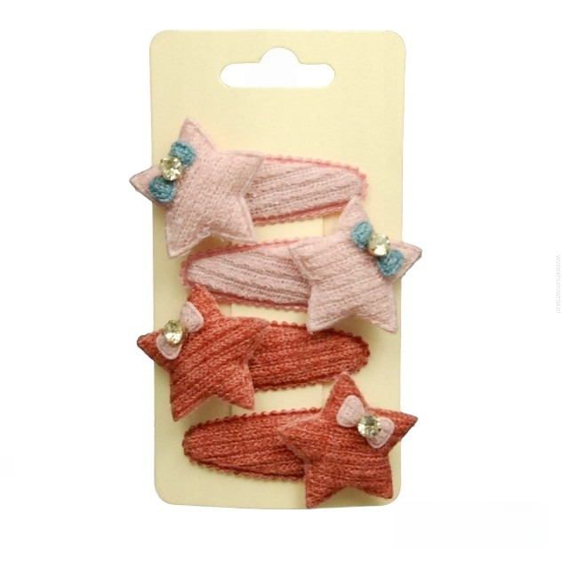 PYKI / SPINKI DO WŁOSÓW DZIECIĘCE Z OZDOBAMI 4 SZTUKI (0181-49)