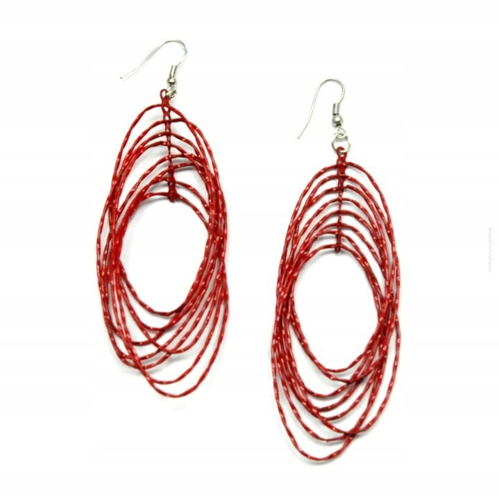 KOLCZYKI METALOWE WISZĄCE 