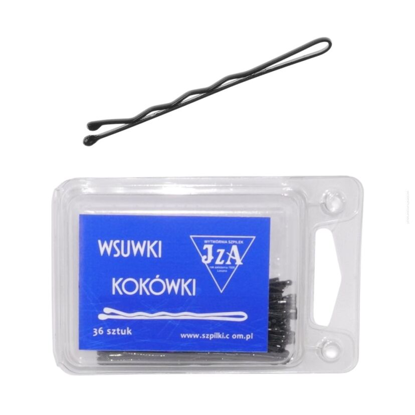 WSUWKA KARBOWANA CZARNA 2 KULKI 5 CM 36 SZTUK   (305/36)