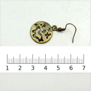 KOLCZYKI WISZĄCE KOŁA PEŁNE KOLOR STAREGO ZŁOTA ETHNIC / BOHO / VINTAGE 608-27 - 4