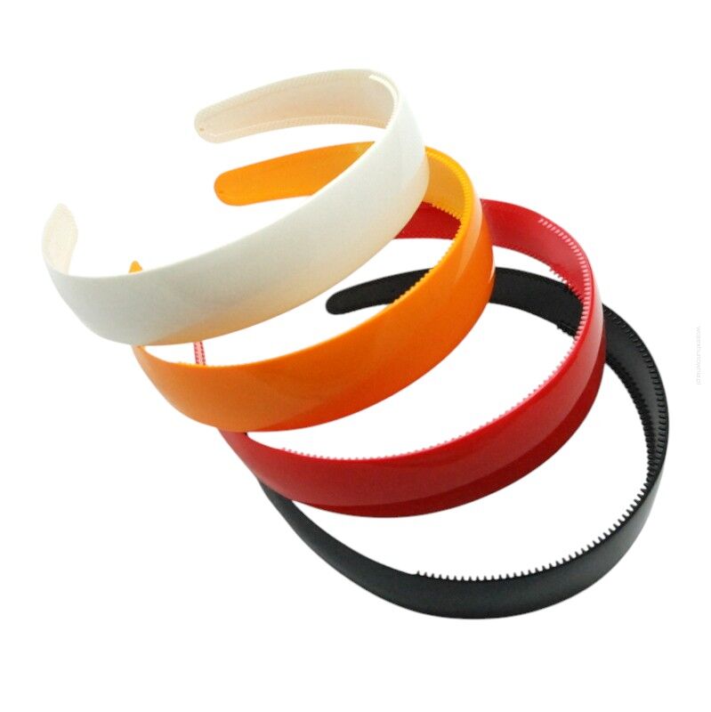 OPASKI DO WŁOSÓW PLASTIKOWE SZEROKIE 4 SZTUKI                                                                                              (1889-1 SAM)