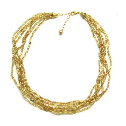 NASZYJNIK / WISIOREK Z DROBNYMI  KORALIKAMI                                (0643-603 SAH)