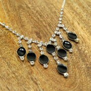 KOMPLET BIZUTERII Z CYRKONIAMI NASZYJNIK + KOLCZYKI                                       (KPL-1 SAHG) - 4