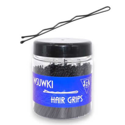 WSUWKI DO WŁOSÓW IZA KARBOWANE CZARNE 7 CM 2 KULKI 500G                                                        (307/G)