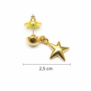 KOLCZYKI OZDOBNE WISZĄCE GWIAZDKI                                                                       (5469 SA) - 3