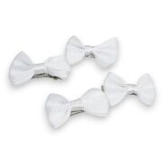 SPINKI KOMUNIJNE BIAŁE DO WŁOSÓW Z KOKARDKAMI 4 SZTUKI                                                     (0331-4 SA) - 2