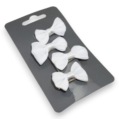 SPINKI KOMUNIJNE BIAŁE DO WŁOSÓW Z KOKARDKAMI 4 SZTUKI                                                     (0331-4 SA)