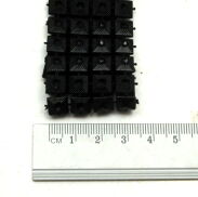 OPASKA DO WŁOSÓW ELASTYCZNA CZARNA OZDOBNE KWADRATY 0314-12 - 3