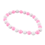 KORALE NA GUMCE BIAŁO RÓŻOWE 0611-1021 - 2