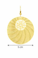 KOLCZYKI WISZĄCE KOŁA W KOLORZE ZŁOTYM MOTYW PAJĘCZYNY (0615-22 AS) - 4