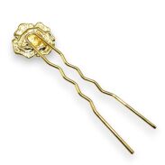 KOKÓWKI METALOWE 10 CM Z OZDOBNYM KWIATKIEM W KSZTAŁCIE RÓŻY – 2 SZTUKI                      (0016-2 SA) - 2