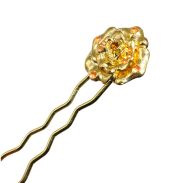 KOKÓWKI METALOWE 10 CM Z OZDOBNYM KWIATKIEM W KSZTAŁCIE RÓŻY – 2 SZTUKI                      (0016-2 SA) - 3