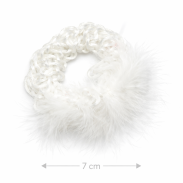 GUMKI DO WŁOSÓW PLECIONE Z PIÓRKAMI 3 SZTUKI (0290-17 SAM) - 3