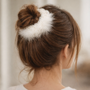 GUMKI DO WŁOSÓW PLECIONE Z PIÓRKAMI 3 SZTUKI (0290-17 SAM) - 2