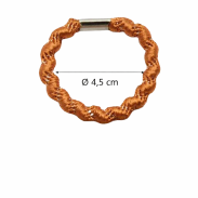 GUMKI DO WŁOSÓW BRĄZOWE MIX PLECIONE 6 SZTUK (0045- SA) - 3