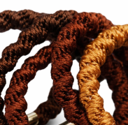 GUMKI DO WŁOSÓW BRĄZOWE MIX PLECIONE 6 SZTUK (0045- SA) - 2