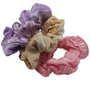 GUMKI DO WŁOSÓW OZDOBNE / SCRUNCHIES  KOLOROWE 6 SZTUK                           (2314 SAMF) - 2