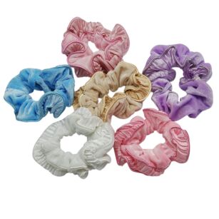 GUMKI OZDOBNE / SCRUNCHIES  KOLOROWE 6 SZTUK                                                                         (0509 SAM)