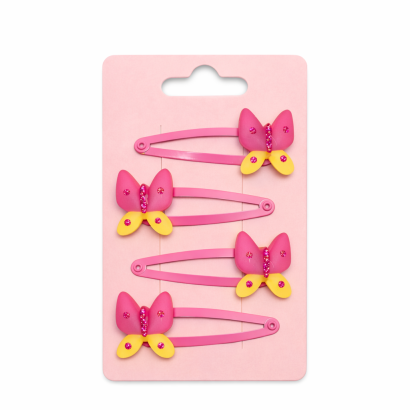 SPINKI / PYKI DO WŁOSÓW Z MOTYLKAMI 4 SZTUKI (0301-6 SAH)