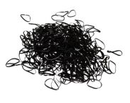 GUMKI RECEPTURKI DO WŁOSÓW SILIKONOWE CZARNE 500 SZTUK                           (R5/B/500) - 2