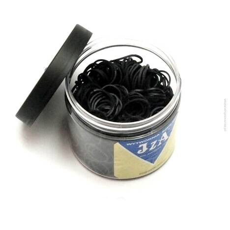 IZA GUMKI RECEPTURKI DO WŁOSÓW SILIKONOWE CZARNE 500 SZTUK (R5/B/500)