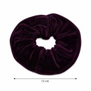 GUMKA DO WŁOSÓW SCRUNCHIE WELUR CIEMNY FIOLET (0103-VC SAH) - 2