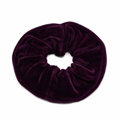 GUMKA DO WŁOSÓW SCRUNCHIE WELUR CIEMNY FIOLET (0103-VC SAH)