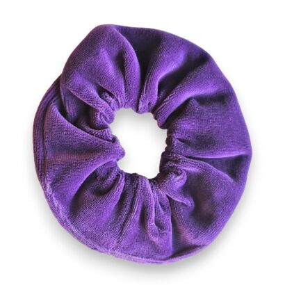GUMKA DO WŁOSÓW SCRUNCHIE WELUR CIEMNY FIOLET                         (0103-VC)