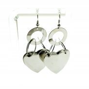 KOLCZYKI WISZĄCE METALOWE SERDUSZKA                                                              (KOMET-1 SA) - 2
