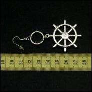 KOLCZYKI WISZĄCE KÓŁKA STERY STATKU SREBRNE 0604-98 - 5