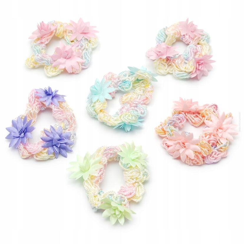 GUMKI DO WŁOSÓW PLECIONE OZDOBNE 6 SZTUK (0176-25 SAM F)