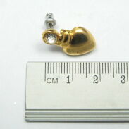 KOLCZYKI OZDOBNE WISZĄCE SERCA                                                                          (0535-1 SA) - 2