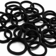 GUMKI DO WŁOSÓW MAŁE CZARNE 30 SZTUK (DS-001/30 SAM) - 2