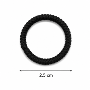GUMKI DO WŁOSÓW MAŁE CZARNE 30 SZTUK (DS-001/30 SAM) - 3