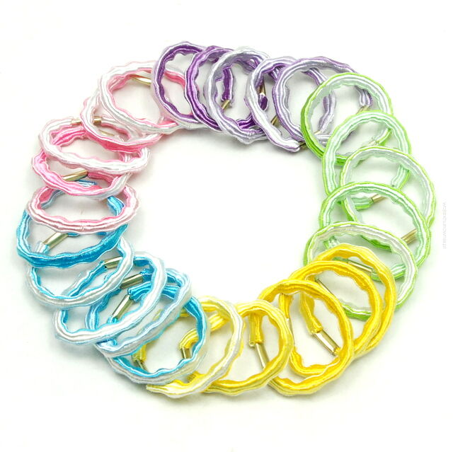 GUMKI DO WŁOSÓW KOLOROWE Z BLASZKĄ  