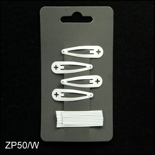 KOMPLET DO WŁOSÓW SPINKI + WSUWKI BIAŁE (ZP50/W)