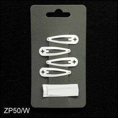 KOMPLET DO WŁOSÓW SPINKI + WSUWKI BIAŁE (ZP50/W)