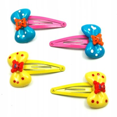 SPINKI / PYKI DO WŁOSÓW DZIECIĘCE KOKARDKI 4 SZTUKI (0169-526)