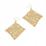 NASZYJNIK Z KOLCZYKAMI W KSZTAŁCIE ROMBÓW – KOMPLET BIŻUTERII        (0617-1 SAHG) - 2