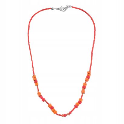 NASZYJNIK / KORALIKI DROBNE POMARAŃCZOWY                                               0665-1001/2 