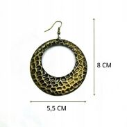 KOLCZYKI WISZĄCE METALOWE OKRĄGŁE                            (0611-640 SA) - 3